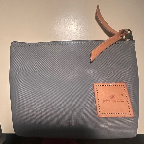 John Hart Gray Pouch with Leather Accent - Picture 3 of 4